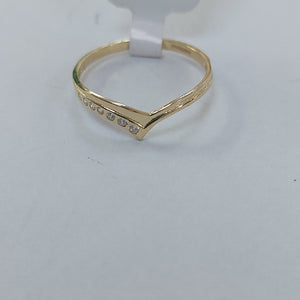 ANILLO CON CIRCONIAS 14K 7 TALLA 1 GR ET 03 (NUEVO)