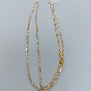 CADENA TEJIDO GUCHI DIAMANTADA 14K 50CM 3.4GR MPR030 (NUEVO)