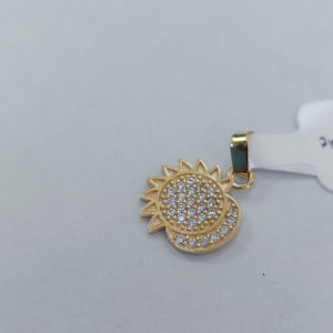 DIJE ECLIPSE CON CIRCONIAS 14K 1.2 GR DDR 106 (NUEVO)