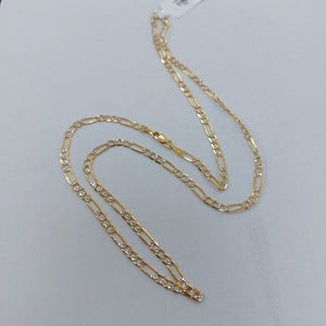 CADENA TEJIDO 3X1 DIAMANTADA 14K 55CM 7.6GR FPR080 (NUEVO)