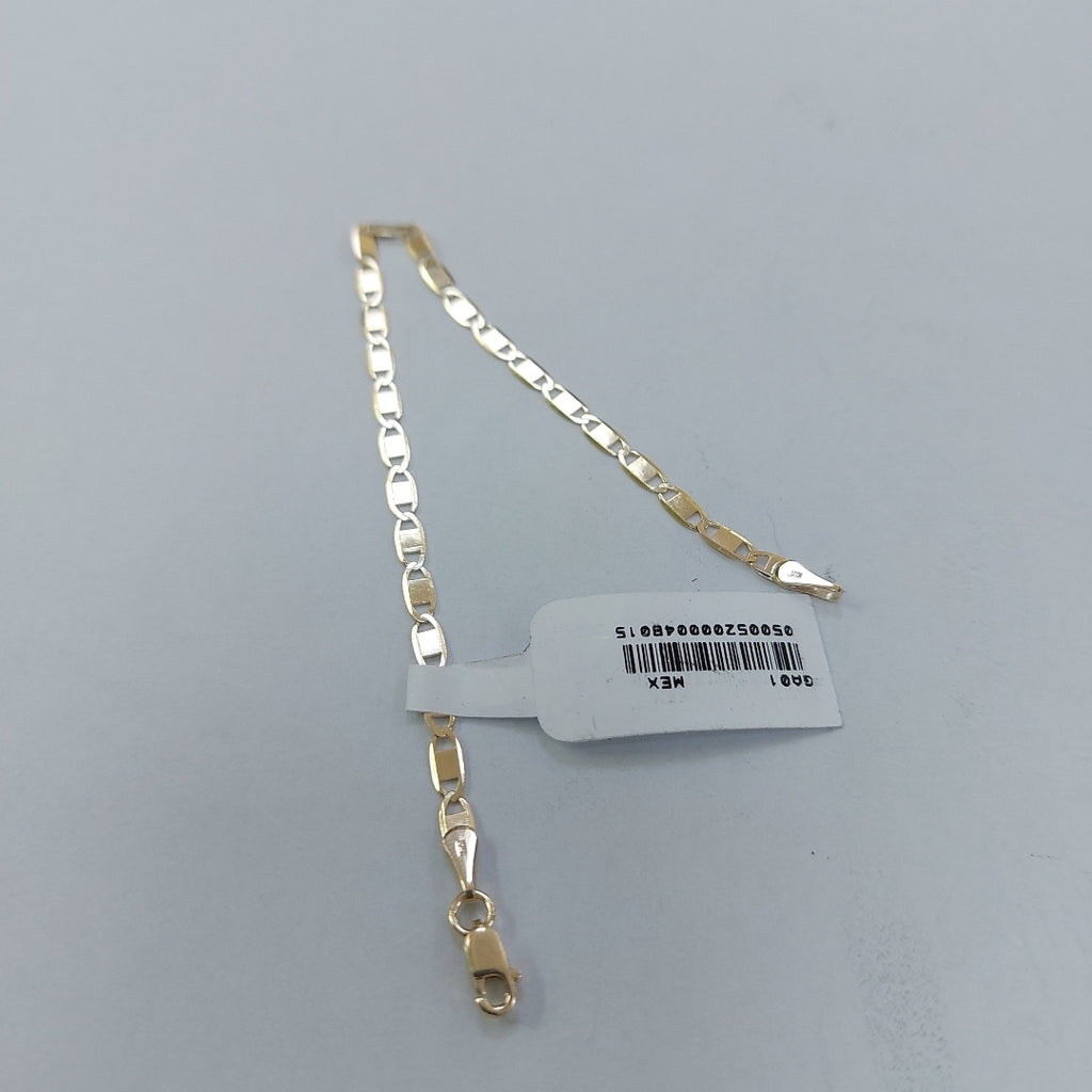 PULSERA TEJIDO GUCHI ESPEJO COMBINADO 10K 18CM 2.1GR GUCHIESPEJO060 (NUEVO)