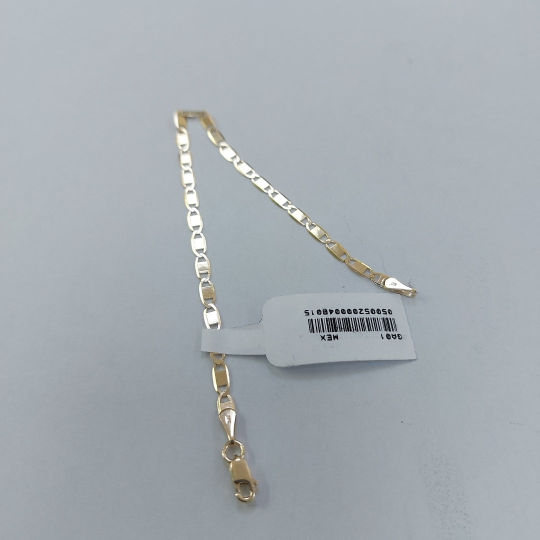 PULSERA TEJIDO GUCHI ESPEJO COMBINADO 10K 18CM 2.1GR GUCHIESPEJO060 (NUEVO)