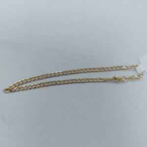 PULSERA TEJIDO BARBADA 14K 21CM 3.4GR BP08021 (NUEVO)