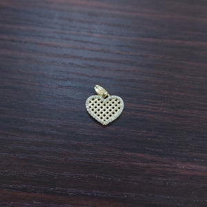 DIJE CORAZON CON CIRCONIAS 14K 1.2 GR DCR 04 (NUEVO)