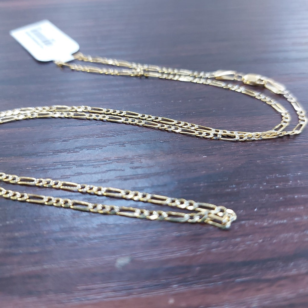 CADENA TEJIDO 3X1 DIAMANTADA 14K 50CM 3GR FPR05050 (NUEVO)