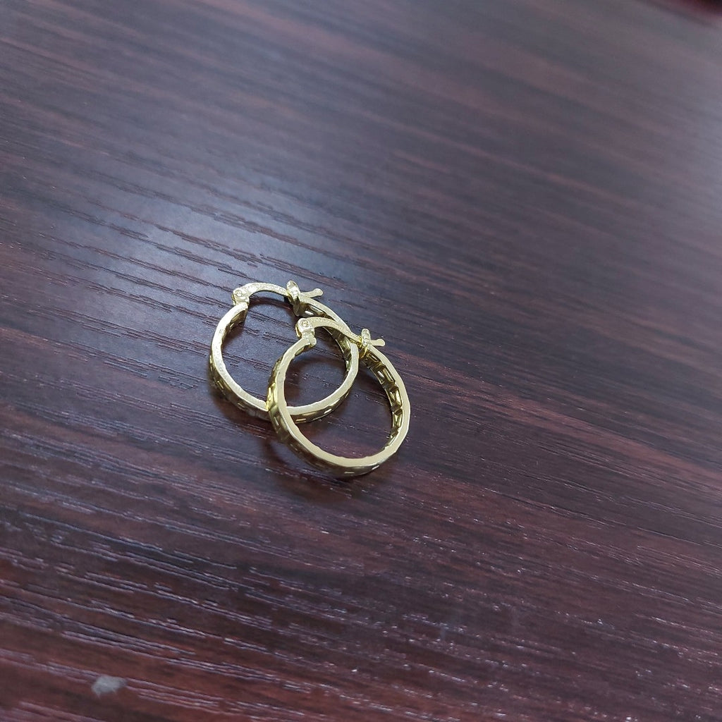 ARETES ARRACADAS CON GRECAS 14K 2.2 GR ETRE 4 (NUEVO)