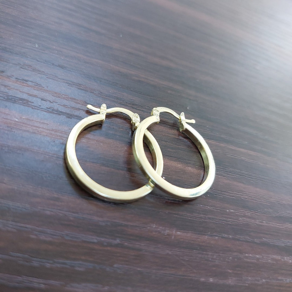 ARETES ARRACADAS LISAS 14K 1.6 GR ECT2 V (NUEVO)