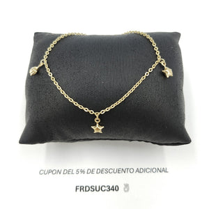 PULSERA TEJIDO ESPECIAL FIG ESTRELLA 14K 18 CM 1.4 GR PTR 42 (NUEVO)