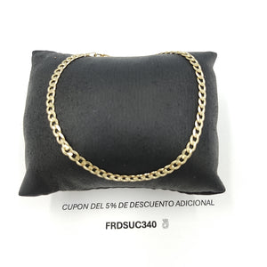PULSERA TEJIDO BARBADA 14K 21CM 3.4GR BP08021 (NUEVO)