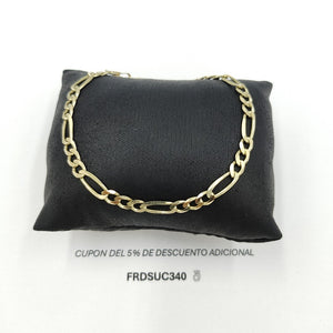 PULSERA TEJIDO 3X1 14K 21 CM 6.4 GR FG120 21 (NUEVO)