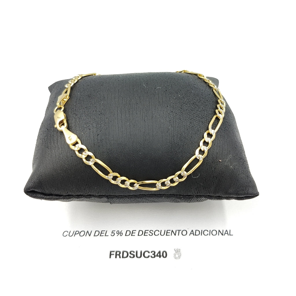 PULSERA 3X1 DIAMANTADO 10K 21 CM 4.8 GR (NUEVO)