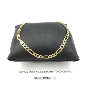PULSERA 3X1 DIAMANTADO 10K 21 CM 4.8 GR (NUEVO)
