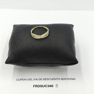 ANILLITO CON CIRCONIAS 14K 9 TALLA 1.9 GR ADR 153 (NUEVO)