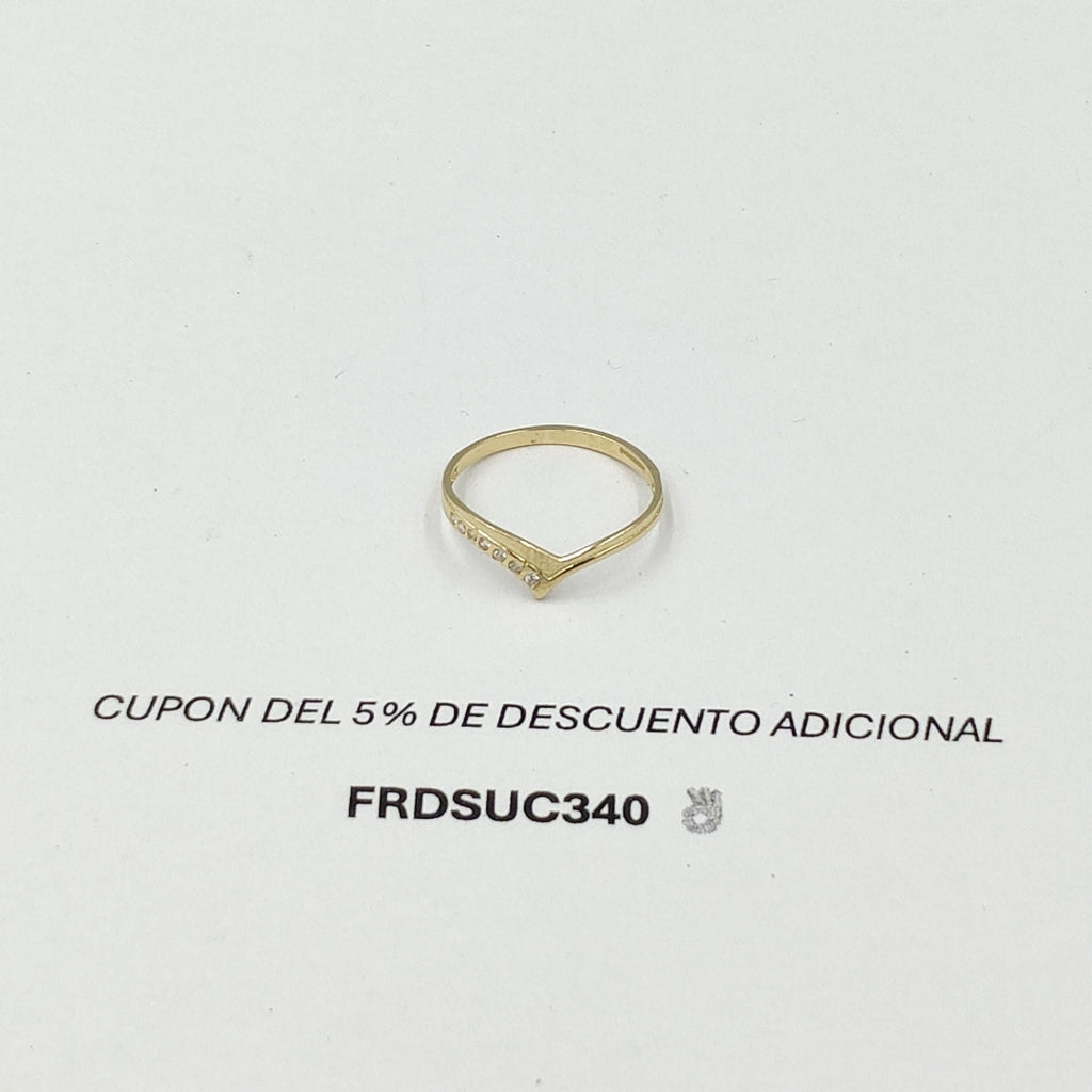 ANILLO CON CIRCONIAS 14K 7 TALLA 1 GR ET 03 (NUEVO)