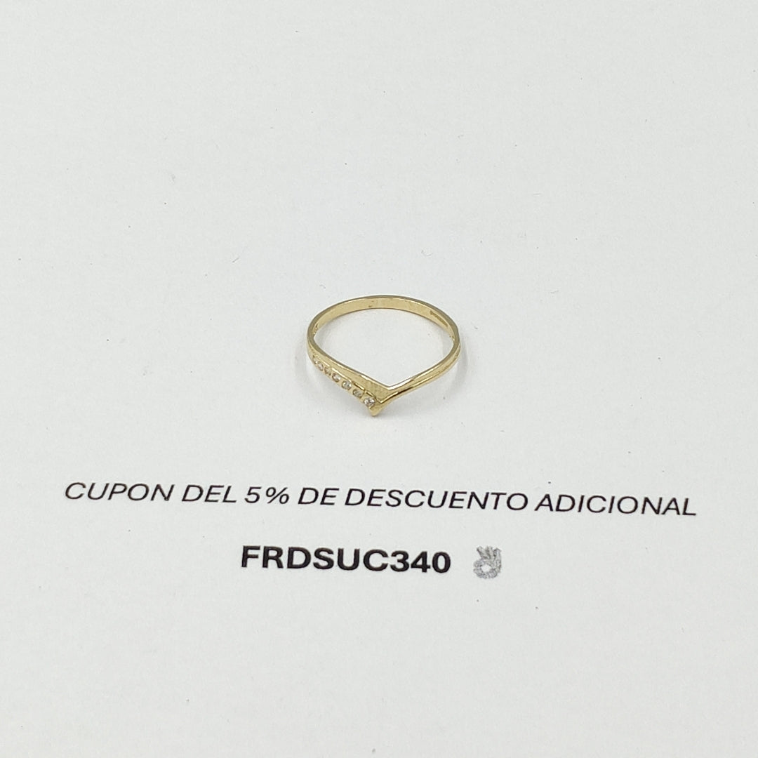 ANILLO CON CIRCONIAS 14K 7 TALLA 1 GR ET 03 (NUEVO)