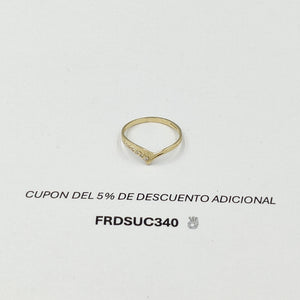 ANILLO CON CIRCONIAS 14K 7 TALLA 1 GR ET 03 (NUEVO)