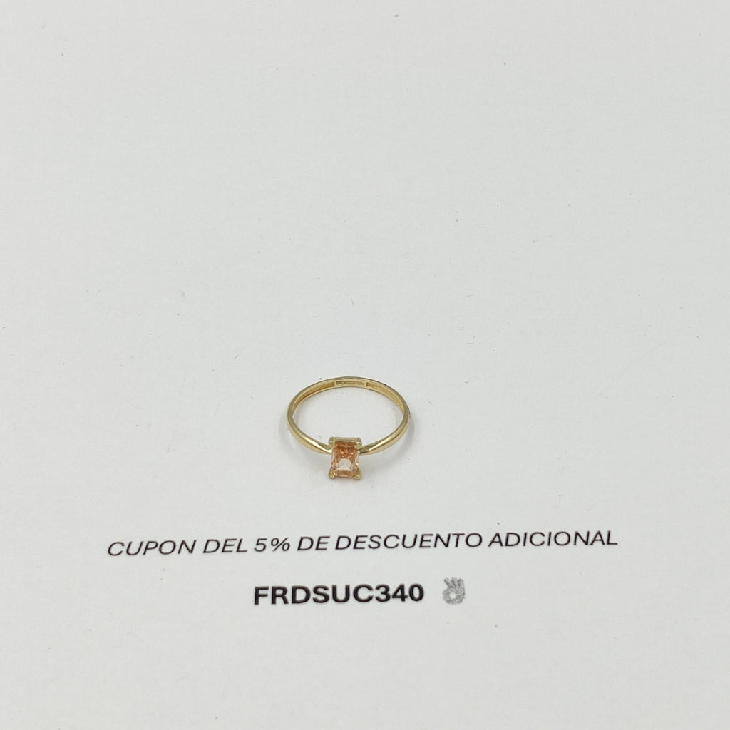 ANILLITO CON PIEDRA COLOR 14K 7 TALLA 1.2 GR ADR 119 (NUEVO)