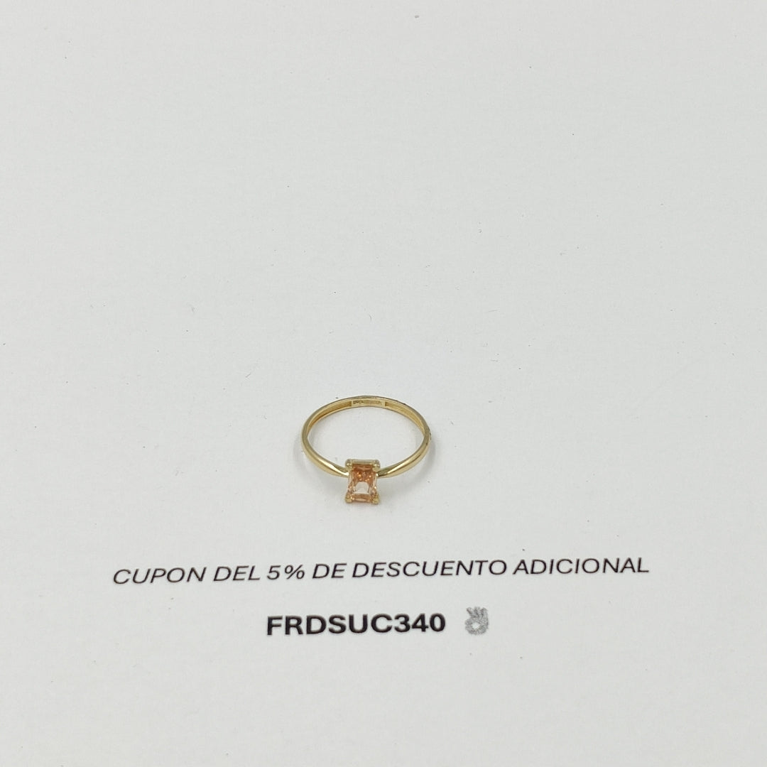 ANILLITO CON PIEDRA COLOR 14K 7 TALLA 1.2 GR ADR 119 (NUEVO)