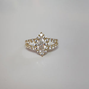ANILLO PIEDRA OVALO 14K 6.5 TALLA 2.1 GR ADP 69 (NUEVO)