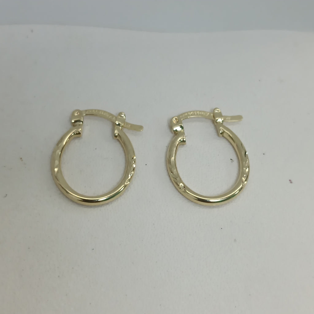 ARETES ARRACADAS LABRADAS 14K 1 GR ET 02 (NUEVO)