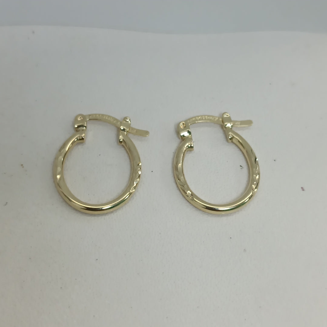 ARETES ARRACADAS LABRADAS 14K 1 GR ET 02 (NUEVO)
