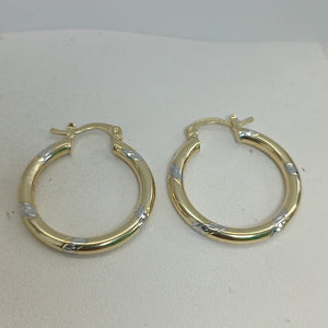 ARETES ARRACADAS MARTILLADA COMB 14K 2.1 GR ET 10 (NUEVO)