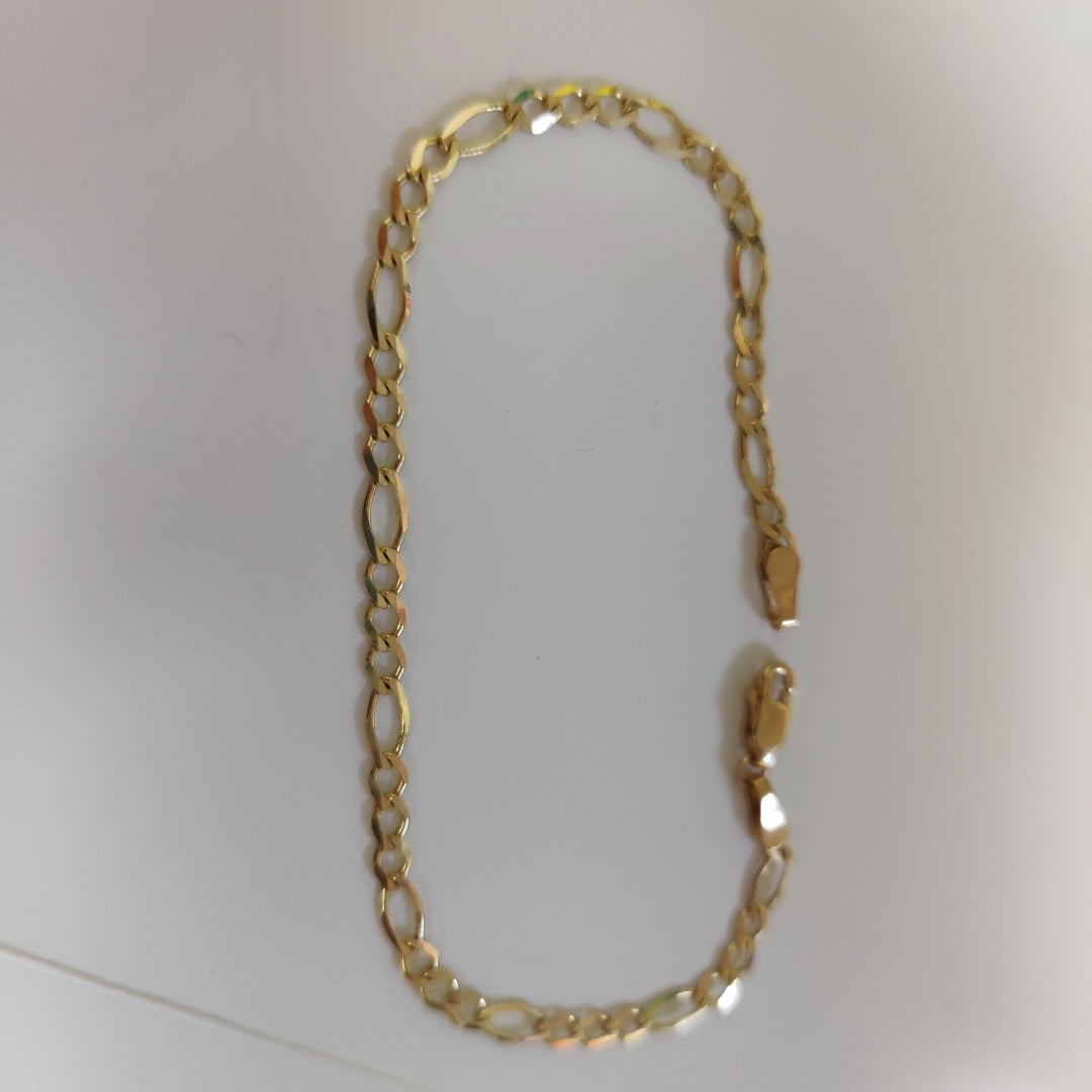 PULSERA TEJIDO 3X1 14K 21 CM 3.6 GR (NUEVO)