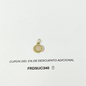 DIJE ECLIPSE CON CIRCONIAS 14K 1.2 GR DDR 106 (NUEVO)