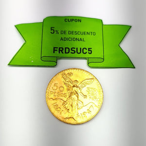 Moneda Centenario Cincuenta Pesos Oro Mexicano 21.6K