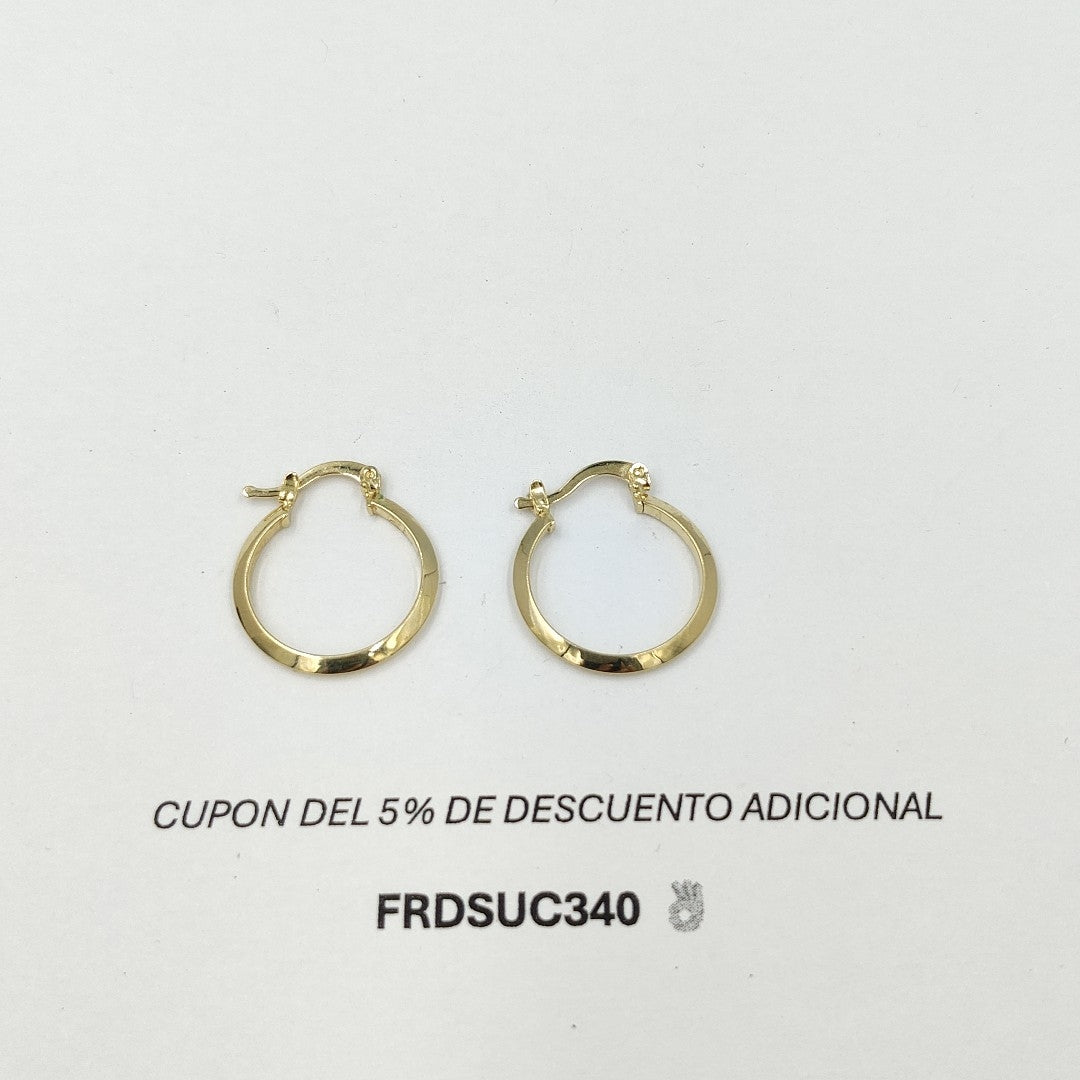 ARETES ARRACADAS LISAS 14K 1.2 GR 02301FO (NUEVO)