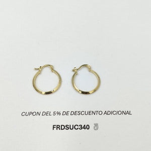 ARETES ARRACADAS LISAS 14K 1.2 GR 02301FO (NUEVO)