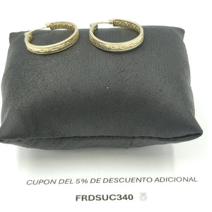 ARETES ARRACADAS CON NUMEROS ROMANOS 14K 2.2 GR ECT2 (NUEVO)