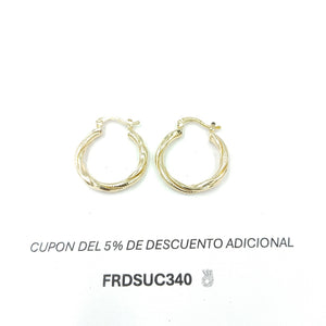 ARETES ARRACADAS TORZAL 14K 3.3 GR ER591 (NUEVO)