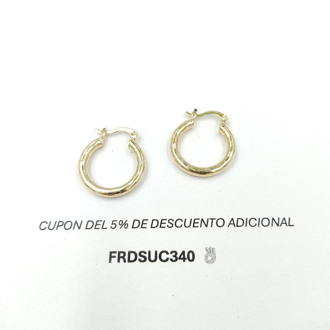 ARETES ARRACADAS FACETADAS 14K 2.5 GR ET 05 (NUEVO)