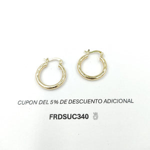 ARETES ARRACADAS FACETADAS 14K 2.5 GR ET 05 (NUEVO)