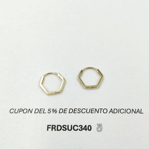 ARETES HUGGIES CON CIRCONIAS 14K 1.6 GR HR 01 (NUEVO)