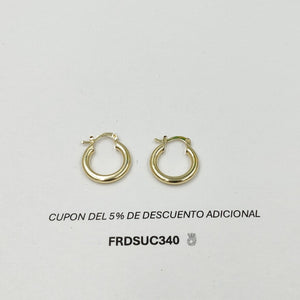 ARETES ARRACADAS LISAS 14K 1.9 GR ET 05 (NUEVO)