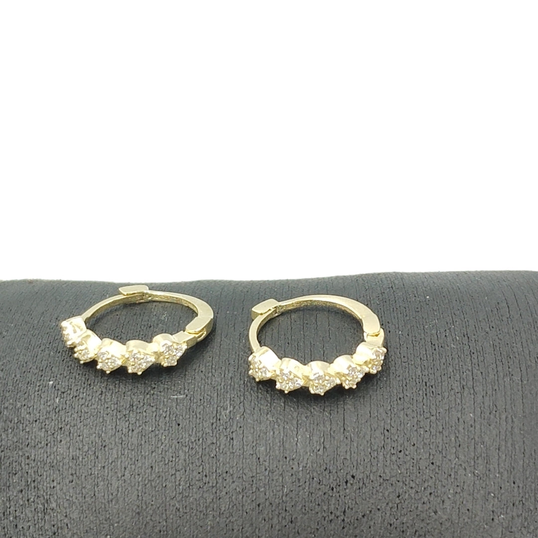ARETES PIEDRA ARRACADAS FIG CORAZON 14K 2.5 GR H 0045 (NUEVO)