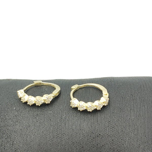 ARETES PIEDRA ARRACADAS FIG CORAZON 14K 2.5 GR H 0045 (NUEVO)