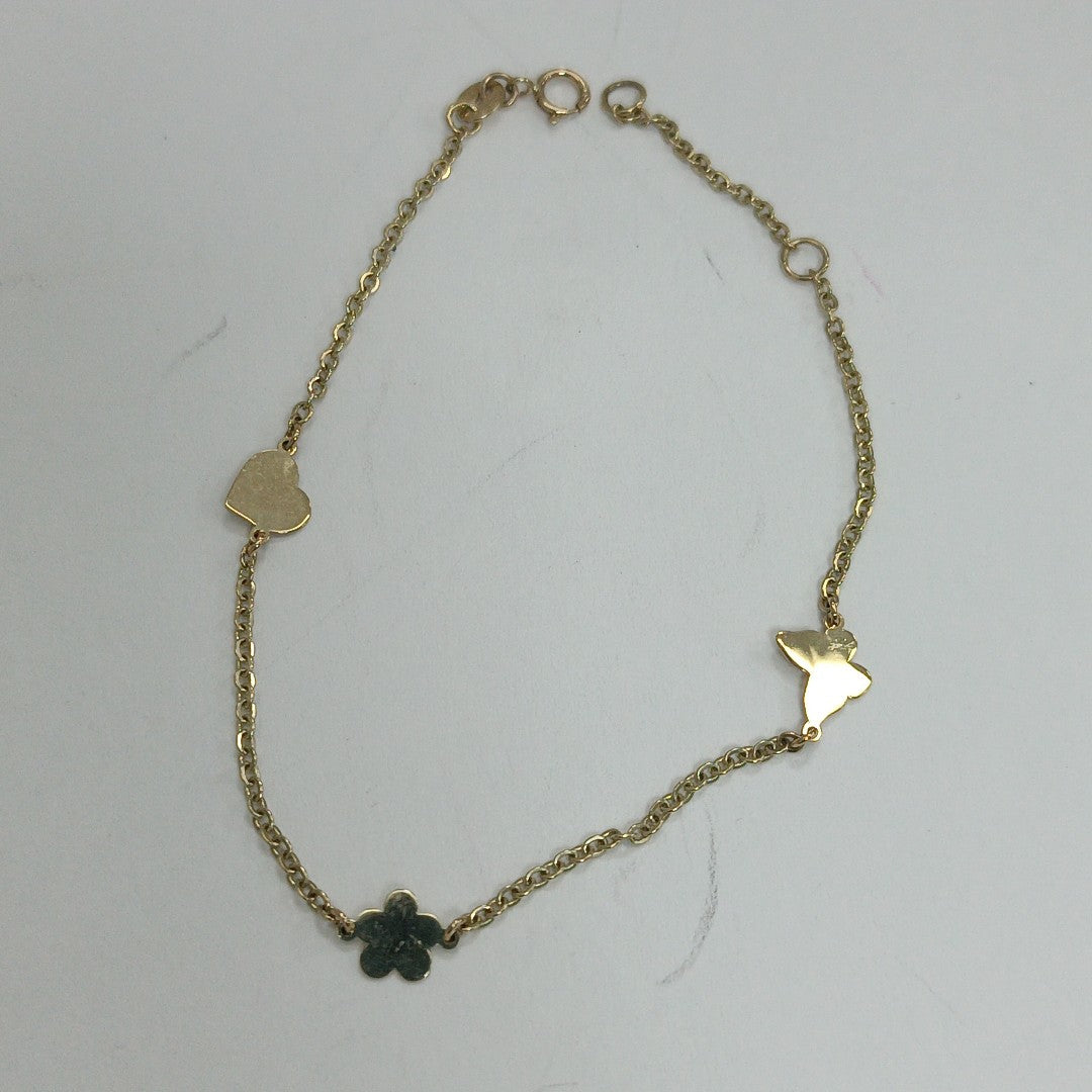PULSERA ESPECIAL C FIGURAS 14K 18 CM 1.7 GR (NUEVO)