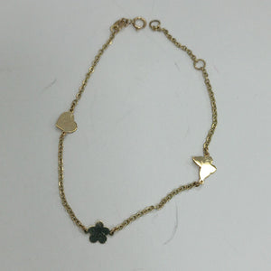 PULSERA ESPECIAL C FIGURAS 14K 18 CM 1.7 GR (NUEVO)