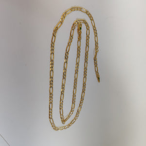 CADENA TEJIDO 3X1 DIAMANTADA 14K 55CM 7.8GR FPR080 (NUEVO)