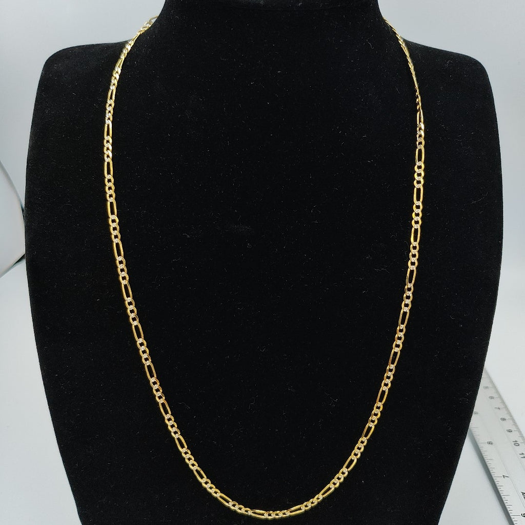 CADENA TEJIDO 3X1 DIAMANTADA 14K 60CM 9GR FPR08060 (NUEVO)
