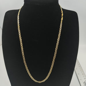 CADENA TEJIDO GUCHI DIAMANTADA 14K 55CM 12.7GR MPR060 (NUEVO)