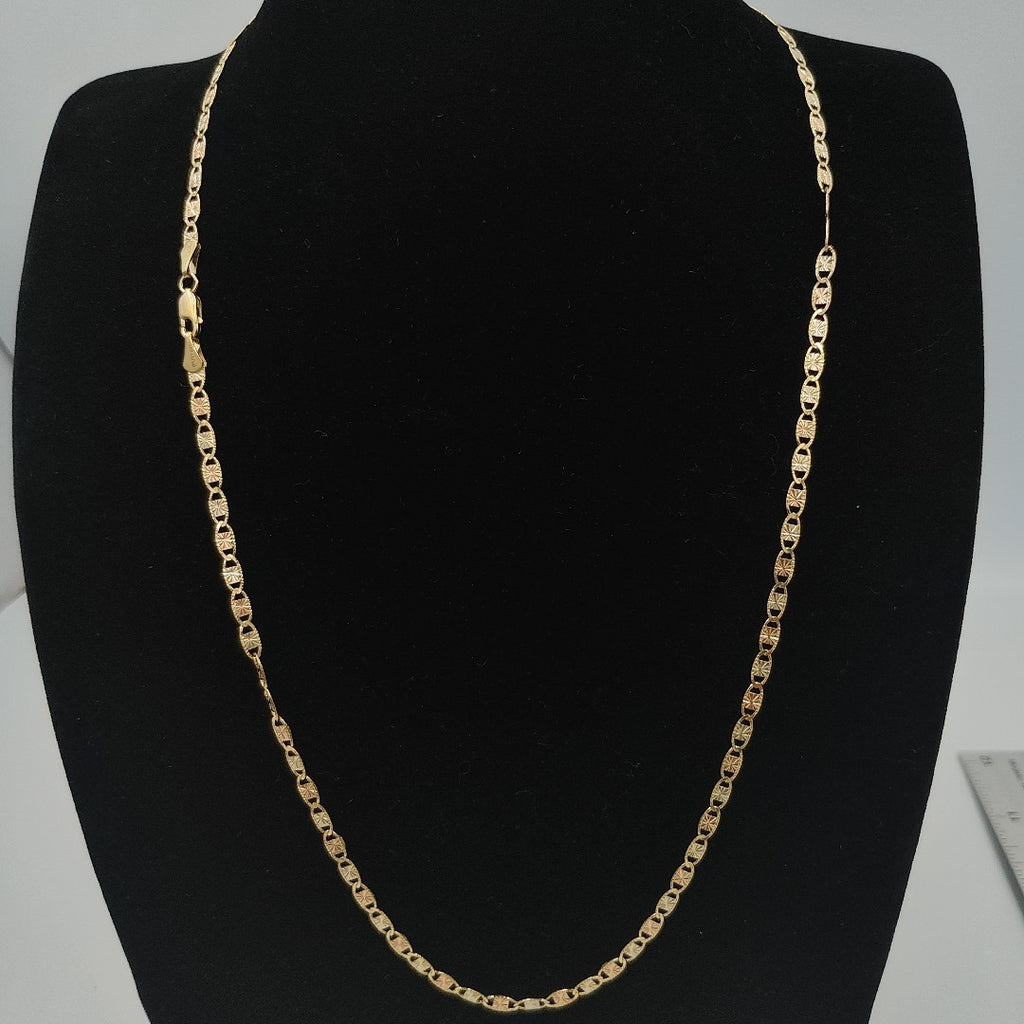 CADENA TEJIDO GUCHI COMBINADA 14K 60CM 8.4GR GC3CF06060 (NUEVO)