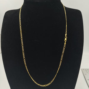 CADENA TEJIDO 3X1 DIAMANTADA 14K 55CM 5GR FPR060 (NUEVO)