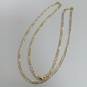 CADENA TEJIDO 3X1 DIAMANTADA 14K 60CM 8.6GR FDR08060 (NUEVO)