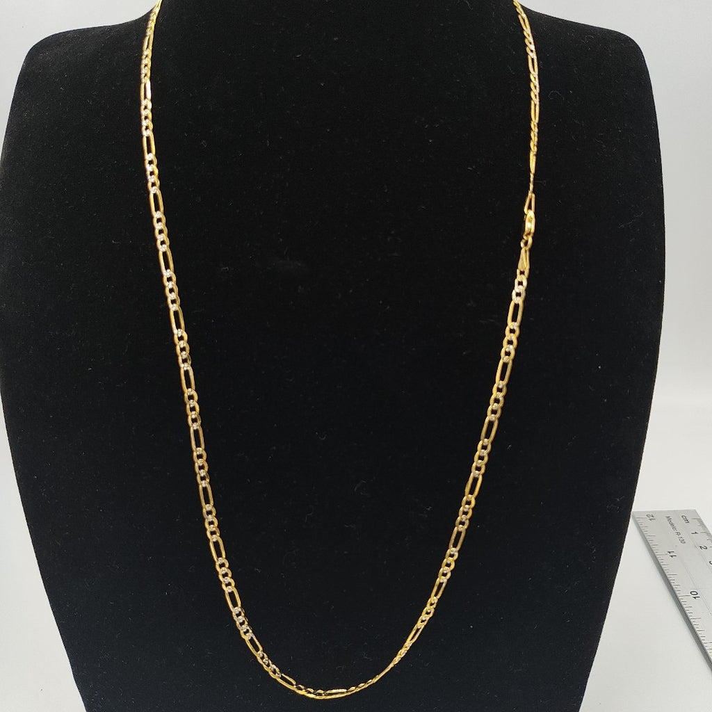 CADENA TEJIDO 3X1 DIAMANTADA 14K 60CM 8.8GR FDR08060 (NUEVO)