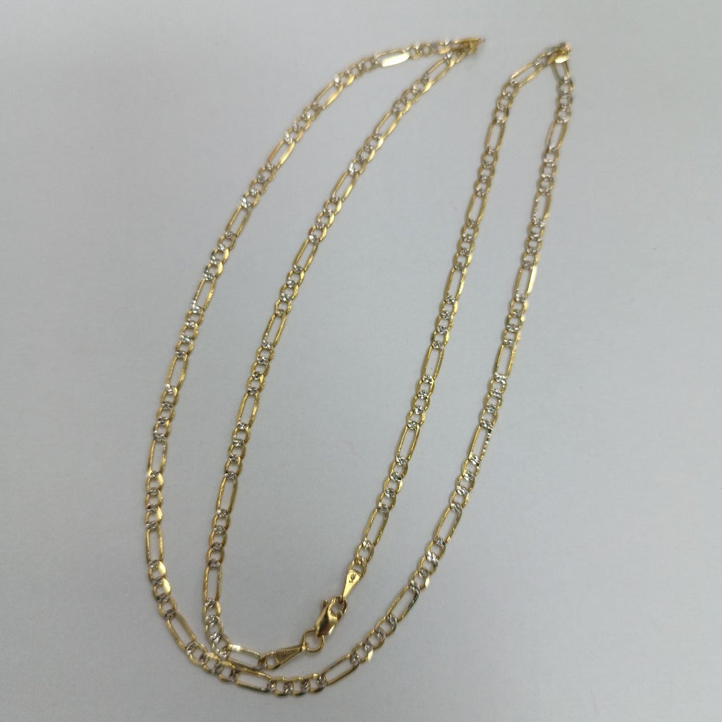 CADENA TEJIDO 3X1 DIAMANTADA 14K 60CM 8.6GR FDR08060 (NUEVO)