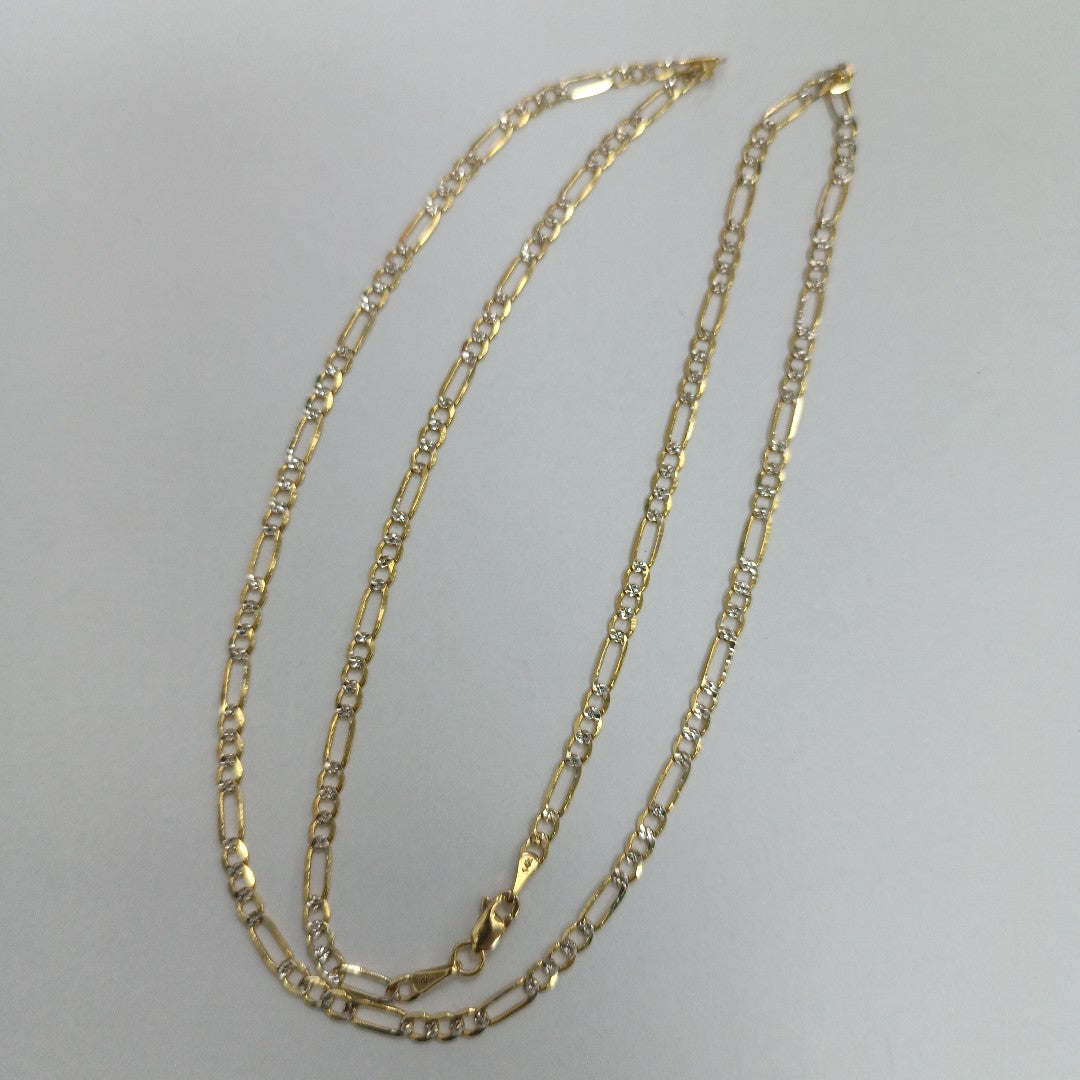 CADENA TEJIDO 3X1 DIAMANTADA 14K 60CM 8.6GR FDR08060 (NUEVO)
